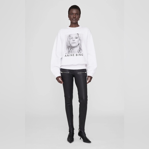 ANINE BING Ramona Kate Moss Cotton Sweatshirt NWT - Picture 4 of 16